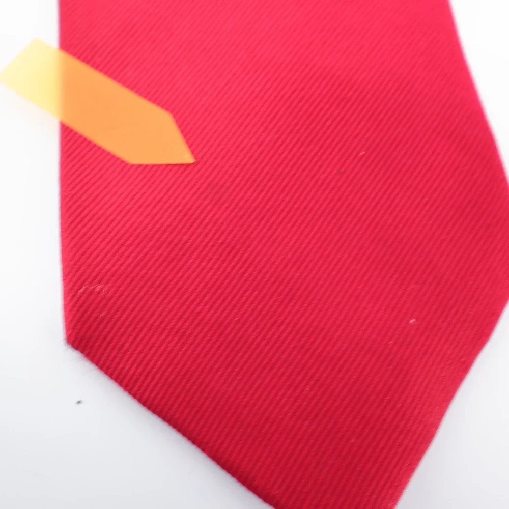 Ben‎ Silver Pure English Silk Ribbed Necktie Red Mens - Minor Flaws